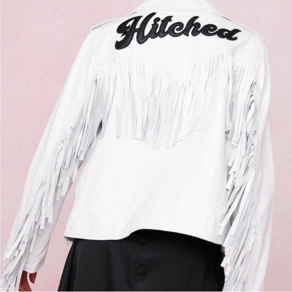 Nasty Gal Hitched Bridal Leather Fringe Jacket